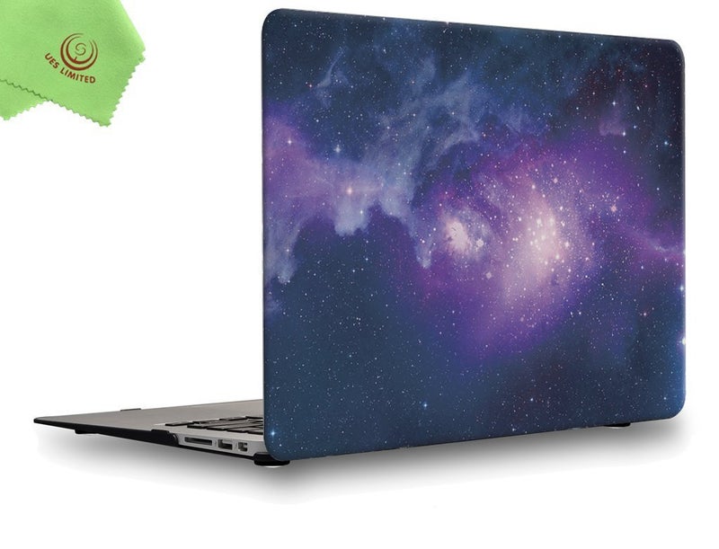 UESWILL Air 13-inch Galaxy Pattern Hard Shell Case Cover Compatible with Older Version 2010-2017 Release MacBook Air 13 inch Model A1369 A1466, Nebula/Purple - Image 1